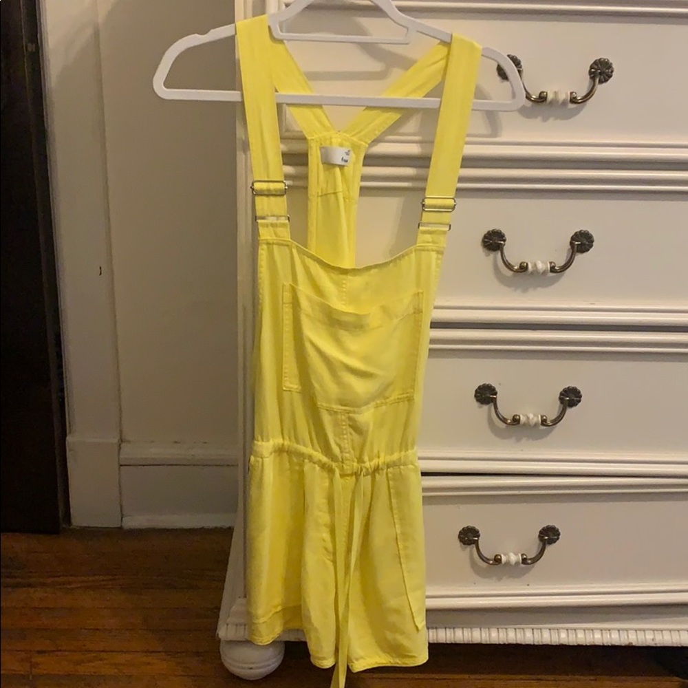 Aritzia neon yellow jumpsuit